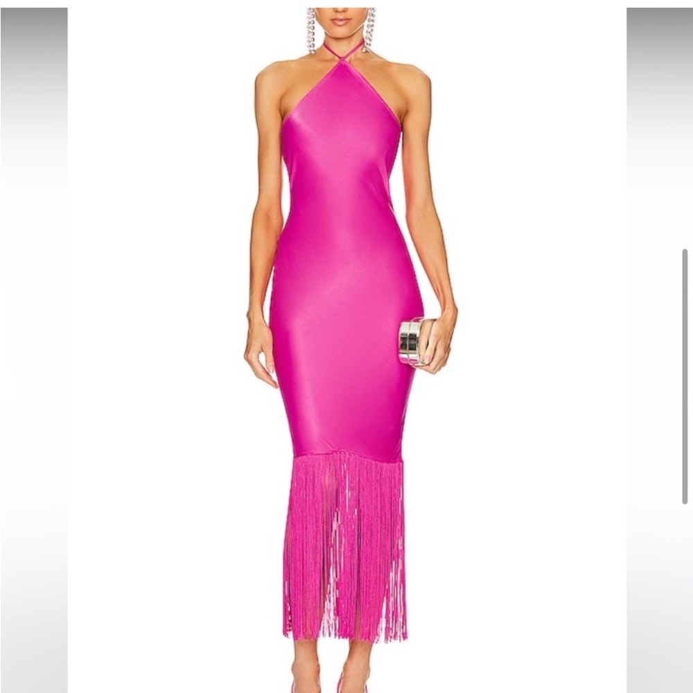 Camila Coehlo Payton Maxi Dress in Hot Pink Size XXS - Picture 5 of 8